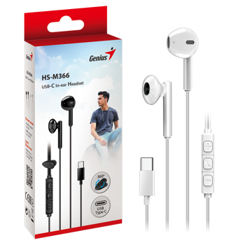 Genius HS-M366, in-ear slušalice, bijela, 31710033401