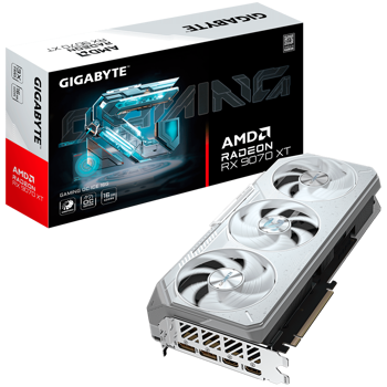 GIGABYTE AMD Radeon RX 9070 XT GAMING OC ICE 16G, 16GB GDDR6, 256bit, HDMI, DP, GV-R907XGAMINGOCICE-16GD