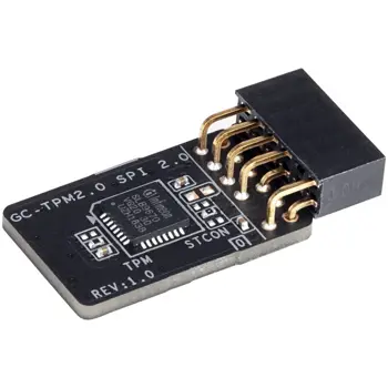 GIGABYTE TPM 2.0 Main Board Module, Intel platform: 500 / 400 series / Z390 M GAMING, AMD platform: AB350M-DASH, GC-TPM2.0 SPI 2.0