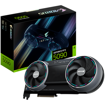GIGABYTE Video Card NVIDIA AORUS GeForce RTX 5090 INFINITY 32G (32GB GDDR7/512bit, PCI-E 5.0, Recommended PSU 1000W, 3xDP, 1xHDMI) ATX, GV-N5090AORUS IF-32GD