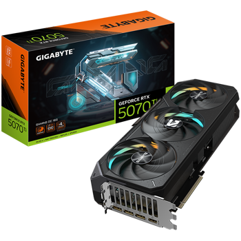 GIGABYTE Video Card NVIDIA GeForce RTX 5070 TI GAMING OC 16G (16GB GDDR7/256bit, PCI-E 5.0, Recommended PSU 750W, 3xDP, 1xHDMI) ATX, GV-N507TGAMING OC-16GD