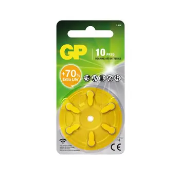 GP baterije ZA10F-ELTD6 Zinc Air Button, GPPBZZ10F015
