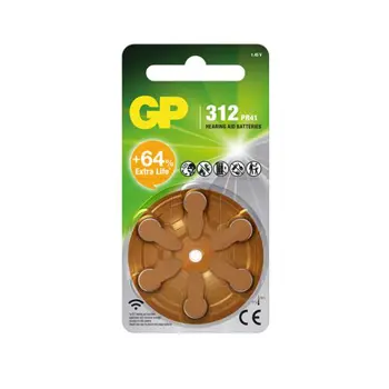 GP baterije ZA312F-ELTD6 Zinc Air Button, GPPBZZ31F017