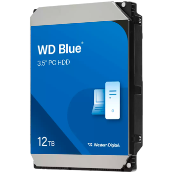 HDD Desktop WD Blue 12TB CMR, 3.5, 512MB, 7200 RPM, SATA, WD120EAGZ