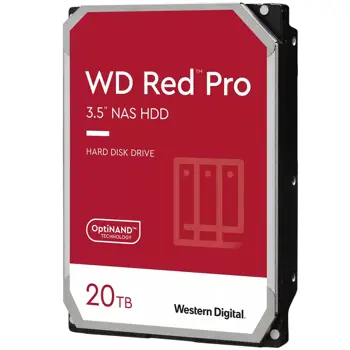 HDD NAS WD Red Pro 20TB CMR, 3.5, 512MB, 7200 RPM, SATA, TBW: 550, WD202KFGX