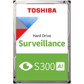 HDD Video Surveillance TOSHIBA S300 AI 8TB CMR, 3.5, 512MB, 7200RPM, SATA, 64 cameras, 24/7, TBW: 550, MG10ADA800E-V
