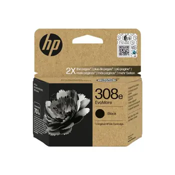 HP 308e EvoMore Black Original Ink Cart, 7FP22UE#LS2