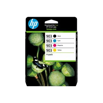 HP 903 CMYK Original Ink Cart 4-Pack, 6ZC73AE#30A