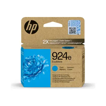 HP 924e EvoMore Cyan Original Ink Cart, 4K0U7NE#LS2