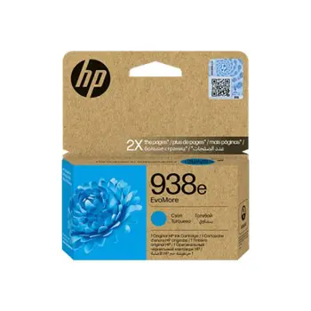 HP 938e EvoMore Cyan Original Ink Cart, 4S6X9PE#LS3