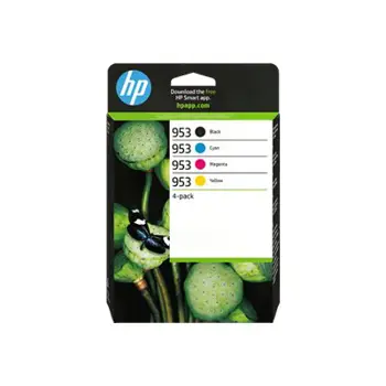 HP 953 CMYK Original Ink Cart 4-Pack, 6ZC69AE#LS1