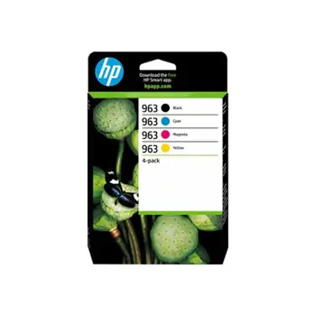 HP 963 CMYK Original Ink Cart 4-Pack, 6ZC70AE#LS1