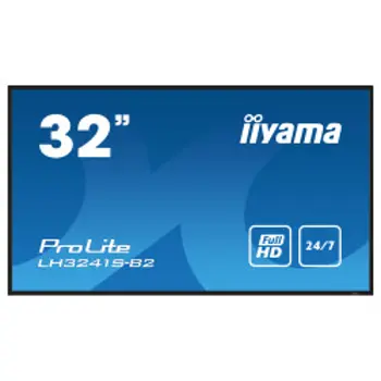 IIYAMA 32" LH3241S-B2 1920x1080, IPS panel, 1% Haze, Landscape and Portrait mode, Speakers 2x 10W , VGA, 3x HDMI, 500cd/m2, Media Play USB Port, Control LAN / RS232C, VESA 200x200, 67194
