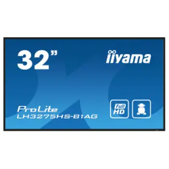 IIYAMA 32" LH3275HS-B1AG 1920x1080, FHD IPS panel, Haze 25% 500cd/m2, Landscape and Portrait, Signal FailOver, Speakers 2x 10W, Multiple Inputs HDMI 3x, DisplayPort, DP-out (MST/Mirror/Tiling), US, 69