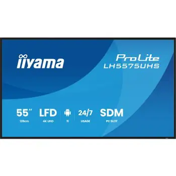 IIYAMA 55" LH5575UHS-B2AG 4K UHD (3840x2160) IPS Signage 24/7, 500 cd/m2, 1200:1, 78246