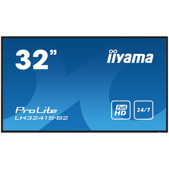 IIYAMA LFD LH3241S-B2 32" Full HD professional large format display with USB media playback 350 cd/m² 1200:1 8ms 24/7 landscape, portrait, LH3241S-B2