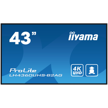 IIYAMA LFD LH4360UHS-B2AG 42.5" VA 3840 x 2160 @60Hz  	500 cd/m² 5000:1 8.5ms Android 11 OS, iiSignage², FailOver, EShare landscape, portrait 3y, LH4360UHS-B2AG