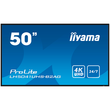 IIYAMA LFD PROLITE LH5041UHS-B2AG 50" Professional Digital Signage 4K  24/7 3840x2160 VA 16:9 500cd 5000:1 landscape, portrait, LH5041UHS-B2AG