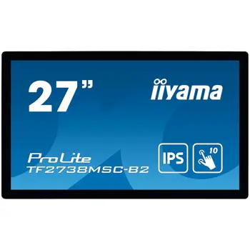IIYAMA Monitor 27" PCAP Bezel Free 10-Points Touch, 1920x1080, IPS panel, DVI, HDMI, DisplayPort, 425cd/m² (with touch), 1000:1, 5ms, Landscape, Portrait or Table mount, USB Touch Interface, VESA 100x