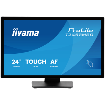 IIYAMA Monitor LED T2452MSC-B2 24" DeepContrast PCAP+ 10pt touchscreen 1920x1080 120Hz 400cd 5ms HDMI DP landscape, face-up tilt, T2452MSC-B2