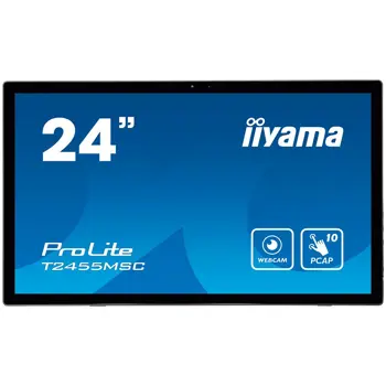 IIYAMA Monitor LED T2455MSC-B1 24” multi-touch IPS 1920x1080 16:9 400cd 1000:1 5ms projective capacitive touch HDMI DP USB, T2455MSC-B1