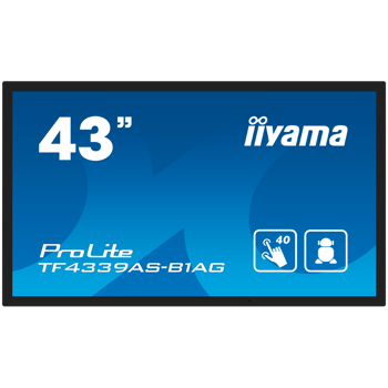 IIYAMA Prolite TF4339AS-B1AG Business Monitor - 108 cm (42.5"), 4K UHD (3840x2160), IPS LED, 60Hz, 8ms, 500 cd/m², TF4339AS-B1AG