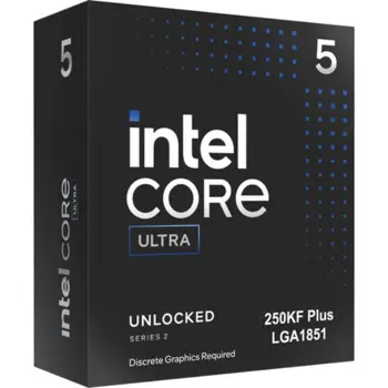 Intel Ultra 5 250KF Plus, 5.3GHz, 6P/12E, LGA1851, BX80768250KF