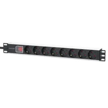 Intellinet 19" 1U Rackmount 8-Output Power Distribution Unit (PDU), MNI-715126