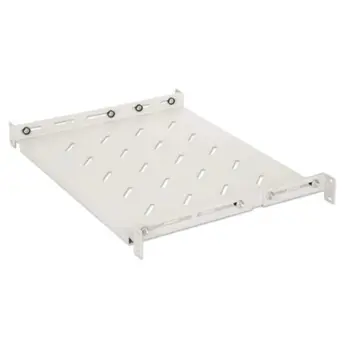 Intellinet 19" Shelf with Variable Rails for Fixed Mounting, Shelf Depth 350 mm, Gray, MNI-713726