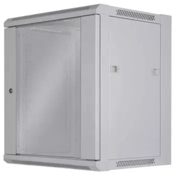 Intellinet 19" Wallmount Cabinet, 12U, 450 mm (17.7 in.) Depth, Gray, MNI-711876