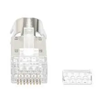 Intellinet 50-Pack Cat6A RJ45 Modular Plugs STP 3-prong, 790505