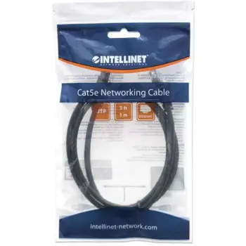 Intellinet Cat5e, CCA, U/UTP, PVC, RJ45, 1m, crni, 320740