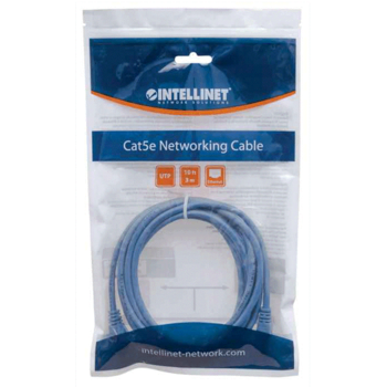 Intellinet Cat5e, CCA, U/UTP, PVC, RJ45, 3m, plavi, 319775