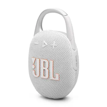 JBL Clip 5 prijenosni zvučnik BT5.3, vodootporan IP67, bijeli, 78489