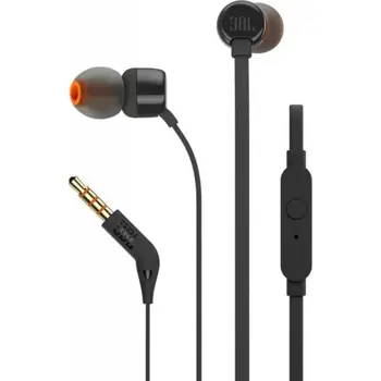 JBL T110E, in-ear slušalice s mikrofonom i upravljanjem s jednom tipkom, crne, 76304