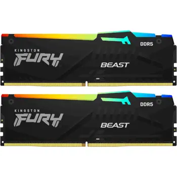 Kingston DDR5 32GB 6000MHz,2x16G, FURY Beast RGB E, KF560C36BBE2AK2-32