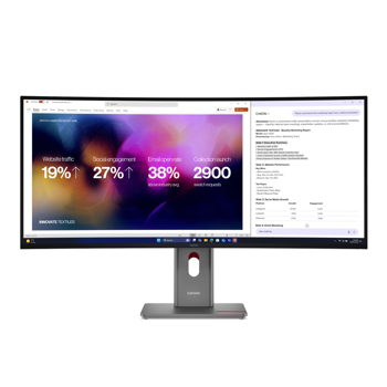 Lenovo P40WD-40 WUHD IPS, HDMI, DP, T-Bolt, curved, 64B4GAT1EU