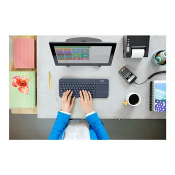 LOGI K400 Plus Touch Keyboard black (US), 920-007145