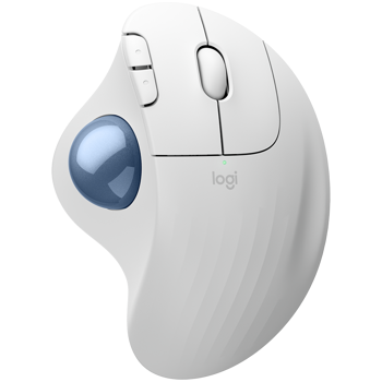 LOGITECH ERGO M575S Wireless Trackball  - OFFWHITE+BLUE BALL - BT - EMEA28-935, 910-007030