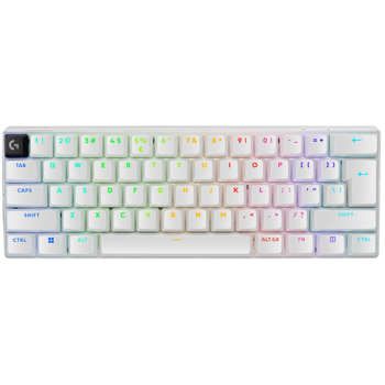 LOGITECH G PRO X 60 LIGHTSPEED Wireless Gaming Keyboard (Tactile) - WHITE - US INTL - 2.4GHZ/BT - EMEA28-935 - TACTILE SWITCH, 920-011930