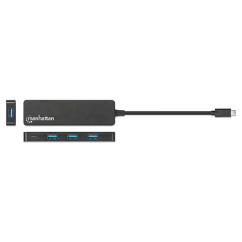 Manhattan Hub 4-Port USB 3.2 5 Gbps, crni, 164924