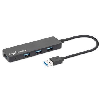 Manhattan Hub 4-Port USB 3.2 Type-A, crni, 164900