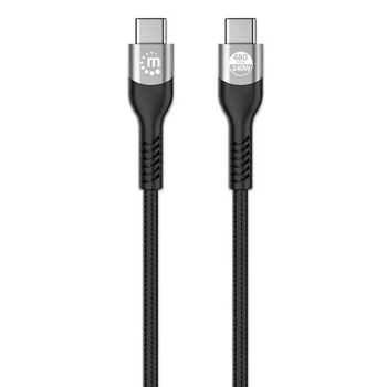 Manhattan kabel USB-C, M/M, PD3.1,240W,480Mbps,2m, 356367