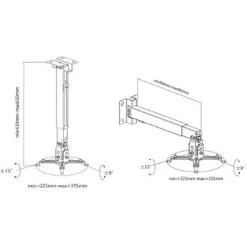 Manhattan stropni nosač projektora, do 20 kg, 461207
