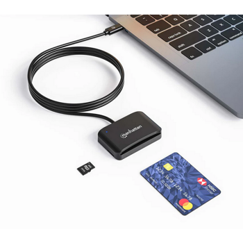 Manhattan USB-C čitač microSD/pametnih kartica, 102742