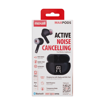Maxell bežične slušalice TWS Maxpods ANC, 348596