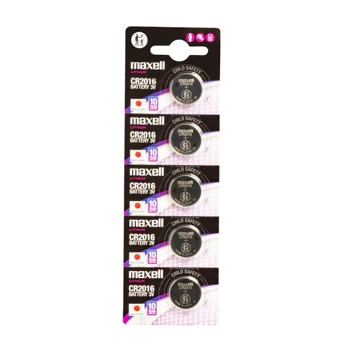 Maxell lit. dugm. baterija CR2016,5kom, blister 18586100