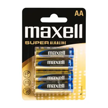 Maxell super alkalne baterije LR-6/AA, 4 komada, 774409.04.EU