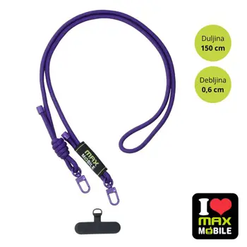 MAXMOBILE VEZICA ZA MOBITEL 6mm Ljubičasta