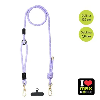 MAXMOBILE VEZICA ZA MOBITEL 8mm,2u1, Ljub.-bijela